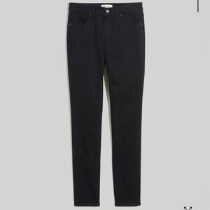 Madewell plus 10 high rise skinny jeans in black frost